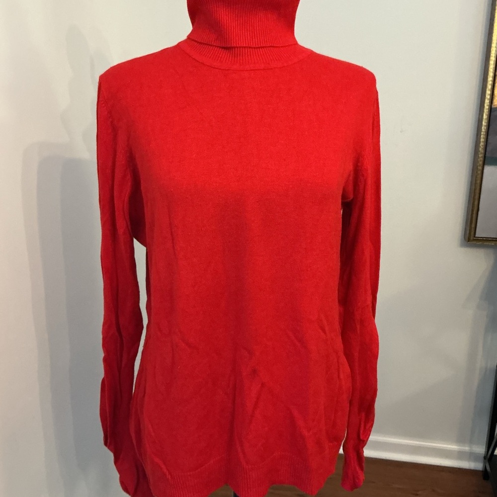 The Limited Vibrant Red Turtleneck Sweater